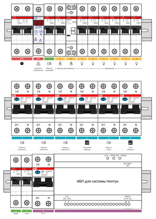 Схемы автоматических выключателей
